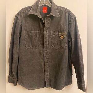Vintage Oliver Shirt SMALL Corduroy Grey